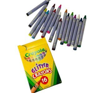 Crayola Glitter Crayons 16 Count Box Set 2010 Scintillants Brillo